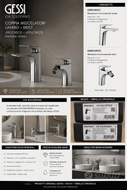 GESSI Via Solferino – Coppia miscelatori lavabo +