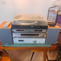Impianto stereo Hi-Fi giradischi CD DVD,radio DAB