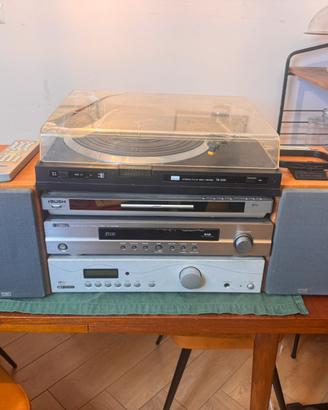 Impianto stereo Hi-Fi giradischi CD DVD,radio DAB