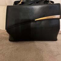 Borsa nera vera pelle Montini