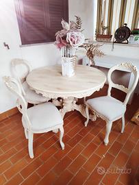 TAVOLO E SEDIE SHABBY 