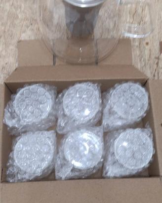 Teiera in vetro con filtro