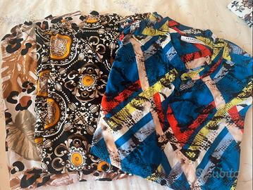 Tris camicie da uomo a fantasia