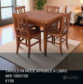 TAVOLO A LIBRO 100x100