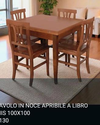 TAVOLO A LIBRO 100x100