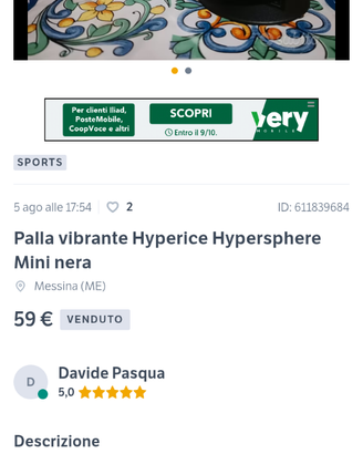 Palla massaggiante vibrante hiperice hipersphere