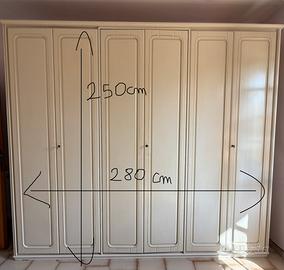 Camera anni 80/90 armadio+comò+specchio+comodini