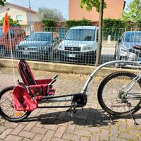 Rimorchio bici weehoo per bambini