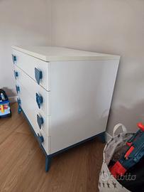 Cassettiera e comodino per camera bambino