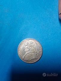 Pio IX 1846-70 SCUDO 1870 Zecca di Bologna Ag