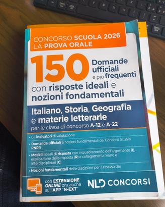 Concorso Scuola 2026 – 150 domande prova orale A12