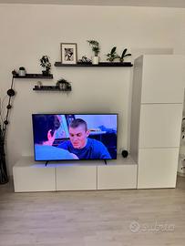 Mobile TV IKEA BESTÅ bianco + colonna