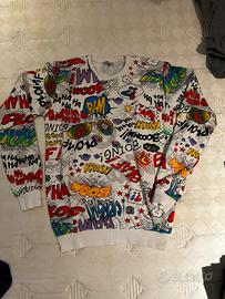 Maglione uomo con fumetti colorati