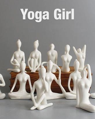 12 Statuette in Ceramica – Pose Yoga