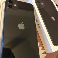 iPhone 11 128 gb nero + vetri schermo + cover