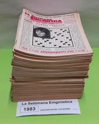 LA SETTIMANA ENIGMISTICA, anno 1983, parzialmente