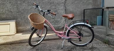 Bici ragazza 24 con cestino e portapacchi