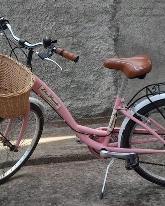 Bici ragazza 24 con cestino e portapacchi