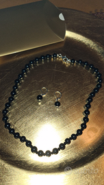 Parure Finte perle nere