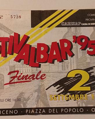 Biglietto concerto finale Festivalbar 1995