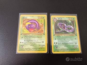 Ekans & Arbok – Fossil Prima Edizione – Lotto Unic