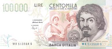 Centomila lire Caravaggio