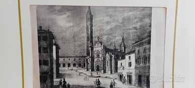 stampa antica di Treviglio Bergamo 