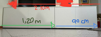 Mobile 4 ante soggiorno Doimo city line bianco