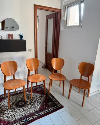 Set 4 sedie in legno ciliegio - Calligaris