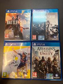 Lotto 4 giochi Ps4 (AC Unity, R6, BF1 Tour de Fr)