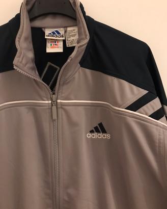Adidas Vintage 90s Track Jacket tgL grigio
