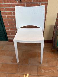 6 sedie da esterno Bontempi impilabili colore bian