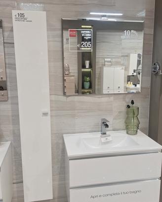 ARREDO BAGNO COMPLETO SOSPESO NUOVO