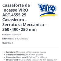 casseforti da parete viro