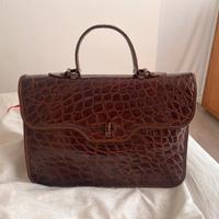 Borsa in vera pelle di coccodrillo