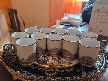Elegante set di 11 tazzine da caffè Monopoli