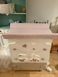 Fasciatoio erbesi con vaschetta bagnetto