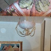 Lampadario in ferro battuto