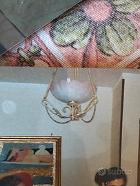 Lampadario in ferro battuto