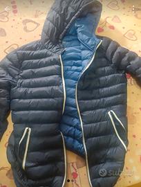Piumino invernale blu navy e azzurro