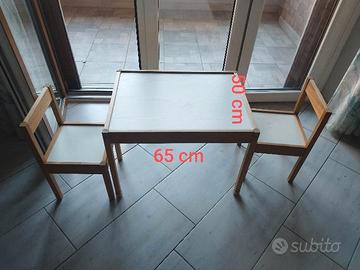 tavolino più 2 sedie bambino
