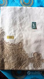 COPRILETTO IN LINO CON PIZZO CANTU'