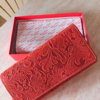 portafoglio in Vera pelle rosso 