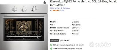 forno elettrico Electrolux FQ53X da incasso