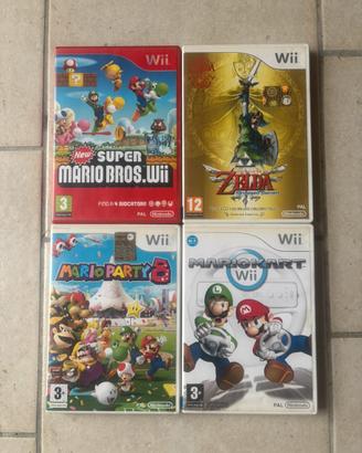 Nintendo Wii giochi Super Mario e Zelda