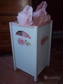 Grande portaoggetti shabby chic