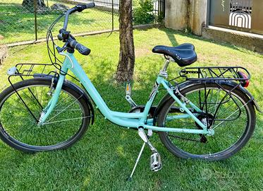 Bicicletta turchese donna ragazza Shimano 5vel