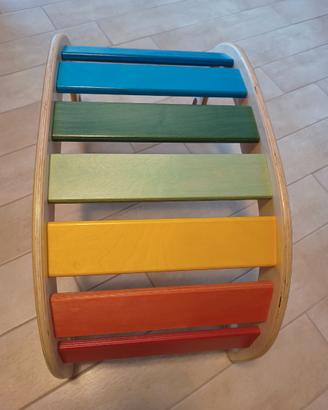 Rocket rainbow Baby Wood