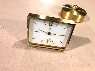 Orologio tavolo ottone Yema anni 60 REVISIONE