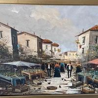Quadro Di Apicella Giulio Giovanni “Mercato"